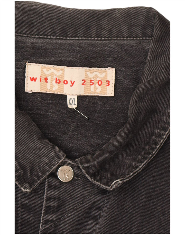 Jaqueta jeans masculina Wit Boy UK 44 2XL cinza