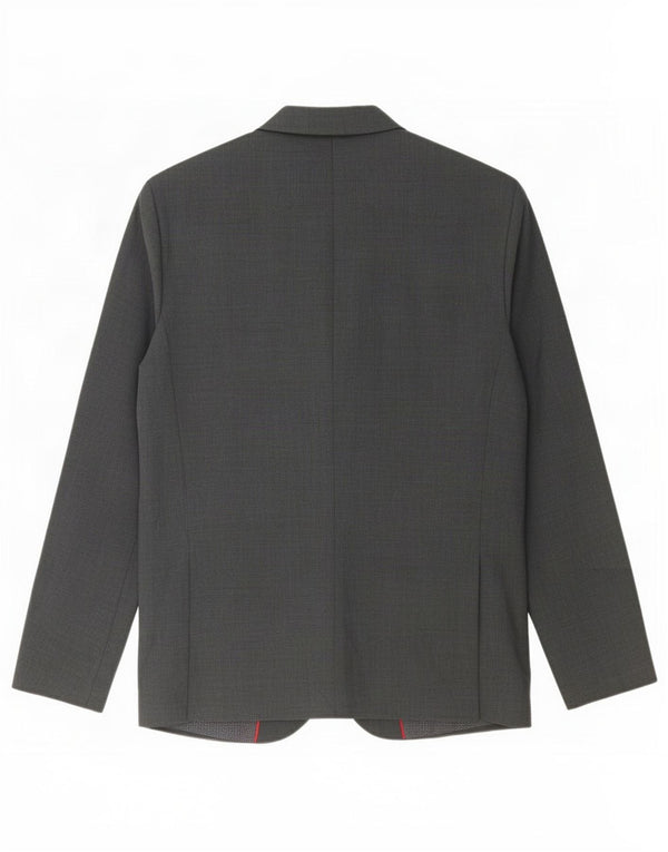 Jaqueta blazer masculina de 2 botões Marks & Spencer Reino Unido 42 grande lã cinza