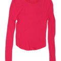 Top feminino Zara manga comprida UK 10 pequeno rosa