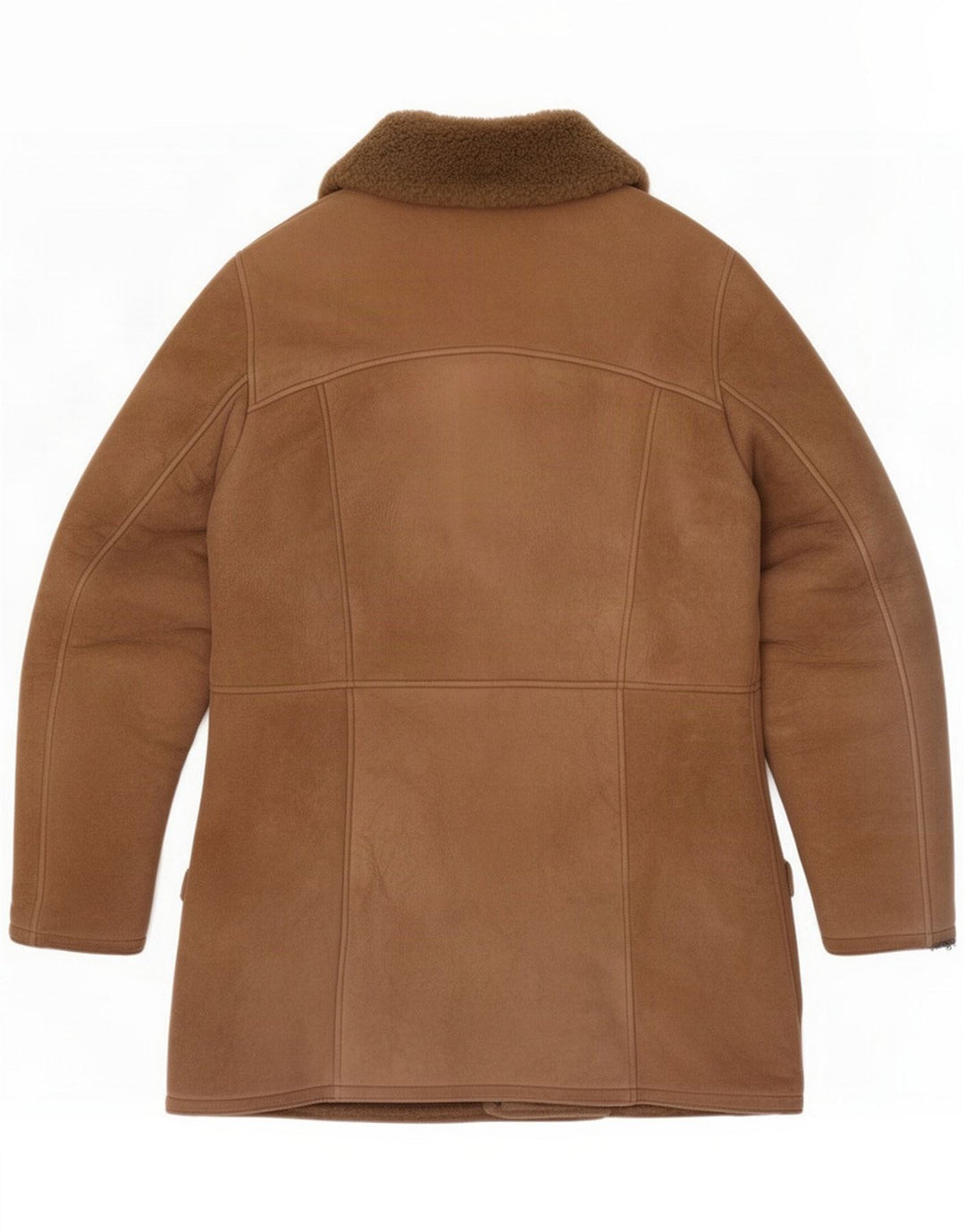 Vintage Mens Shearling Jacket UK 36 Small Brown