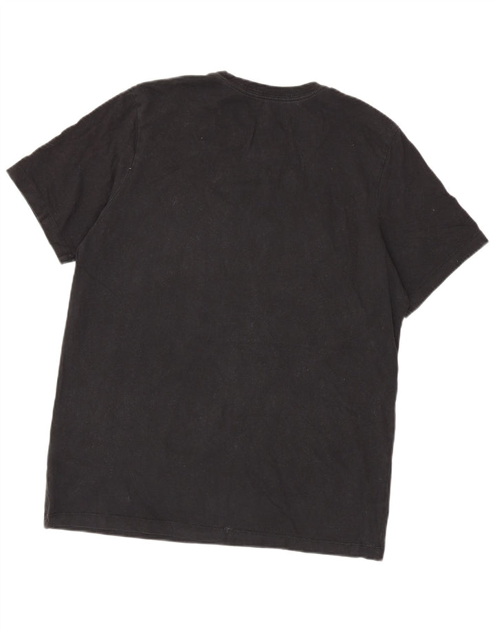 Camiseta masculina Jordan com estampa gráfica grande de algodão preto