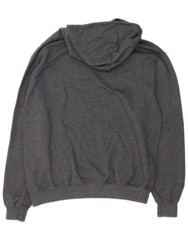 Jumper masculino com capuz gráfico Champion grande algodão cinza