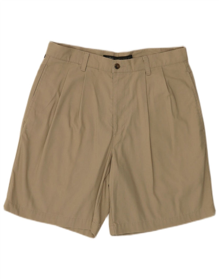 DOCKERS Masculino Pegged Chino Shorts W33 Algodão Bege Médio