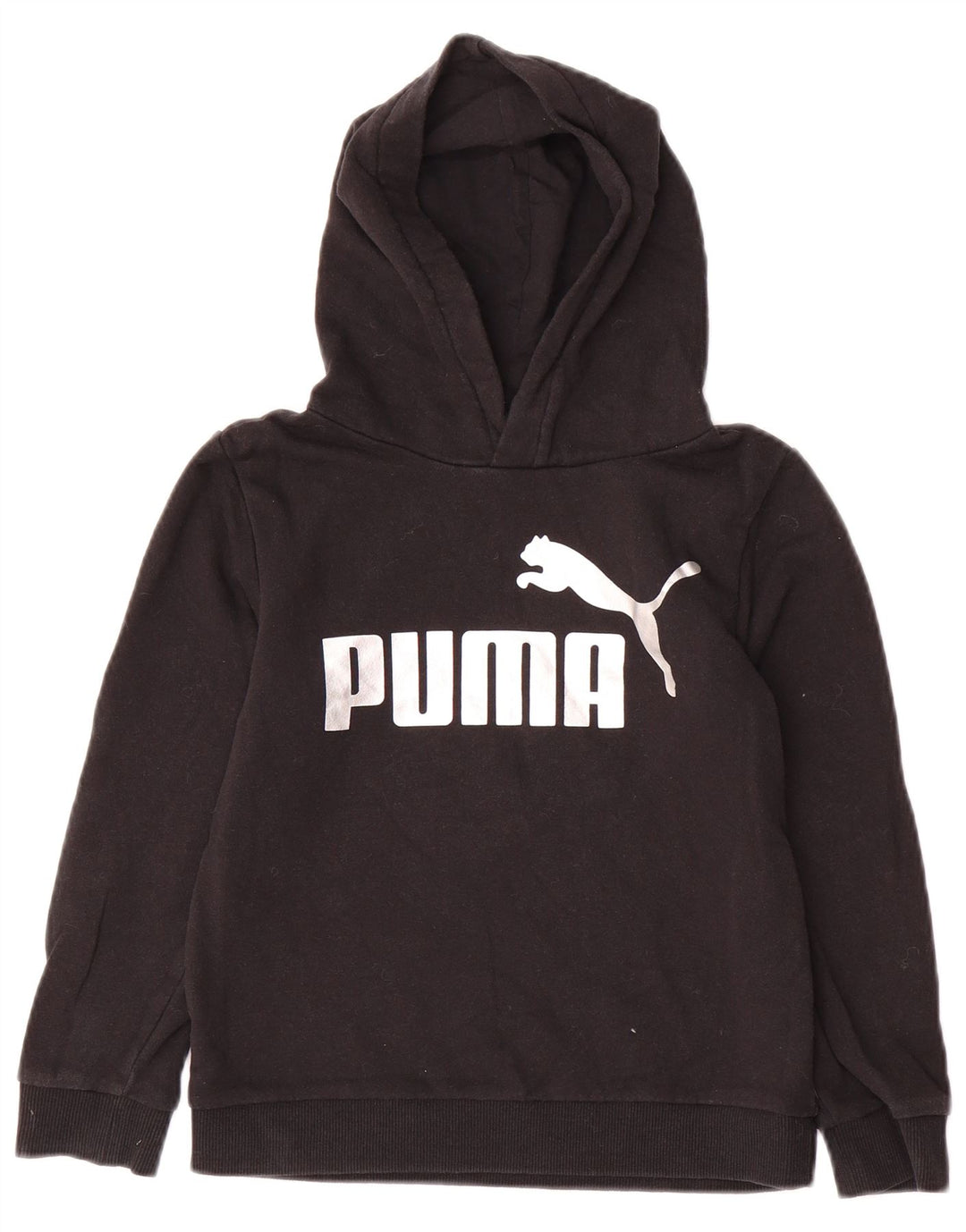 Jumper com capuz gráfico feminino PUMA 7-8 anos algodão preto