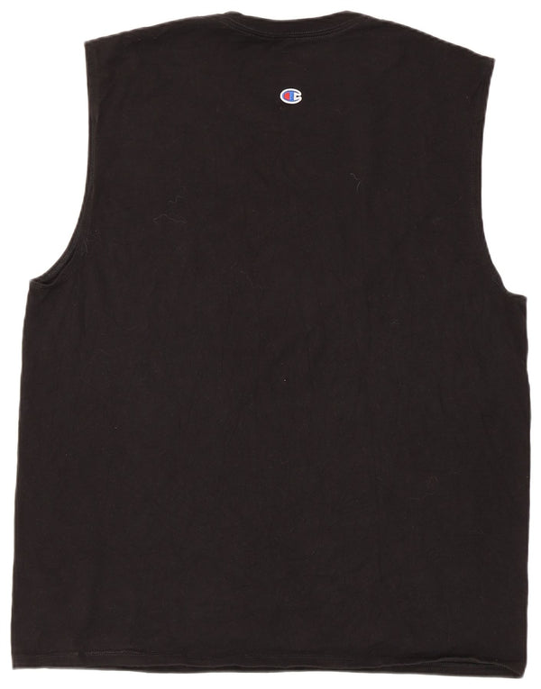 Colete gráfico masculino Champion XL preto algodão