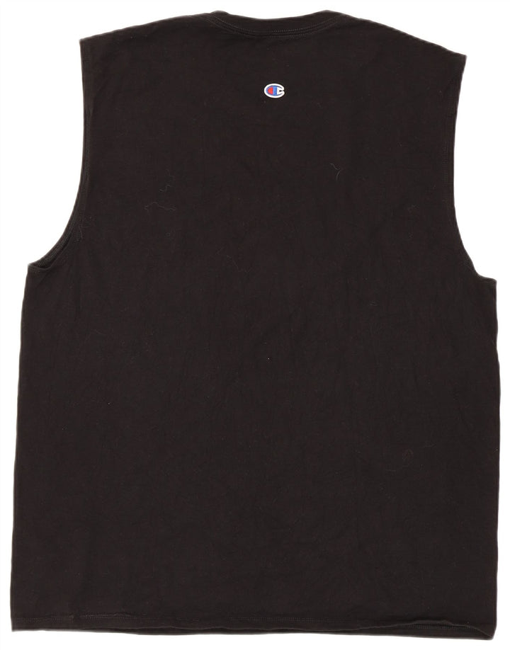 Colete gráfico masculino Champion XL preto algodão