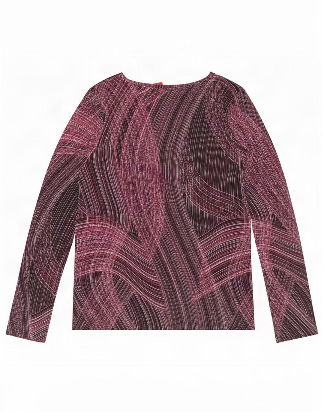 Top feminino Marks & Spencer com estampa abstrata de manga comprida Reino Unido 16 grande roxo