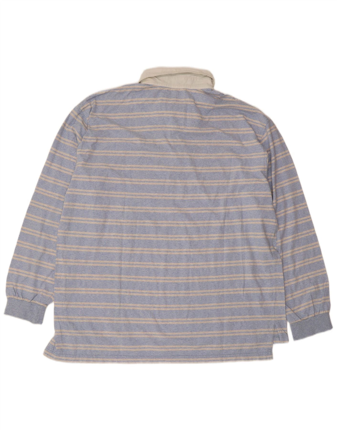 Camisa polo masculina de manga comprida Slam 2XL algodão listrado azul