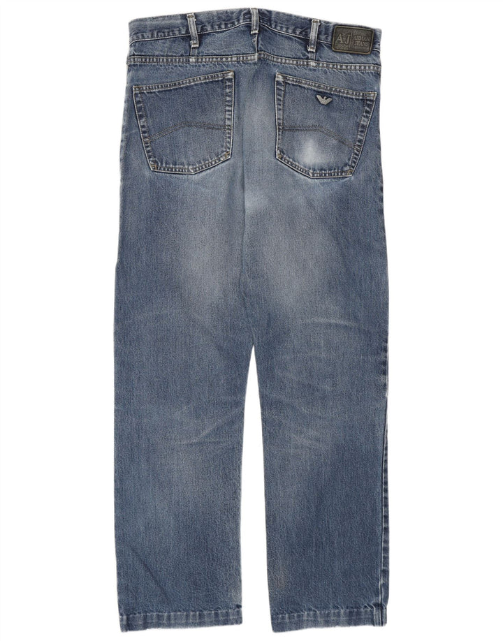 Calça jeans reta masculina Armani W38 L31 azul