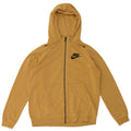 Suéter Nike masculino com capuz e zíper médio algodão amarelo