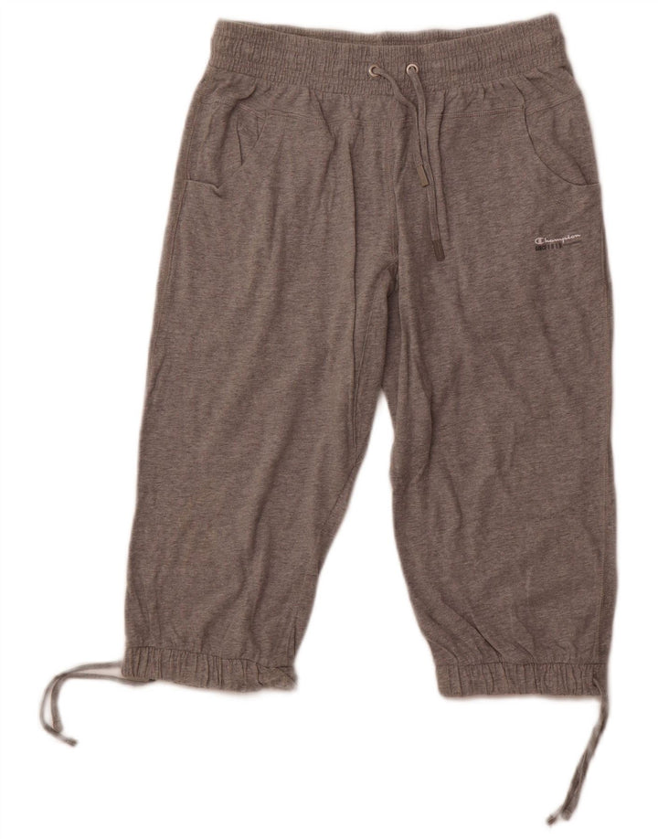 Bermuda esportiva feminina Champion Heritage Classics UK 14 grande cinza