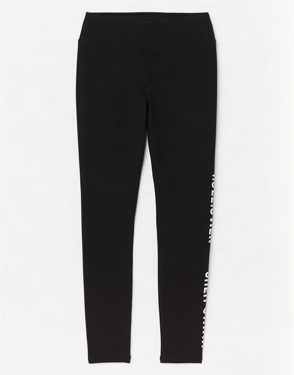Leggings femininas Hollister UK 8 algodão preto pequeno