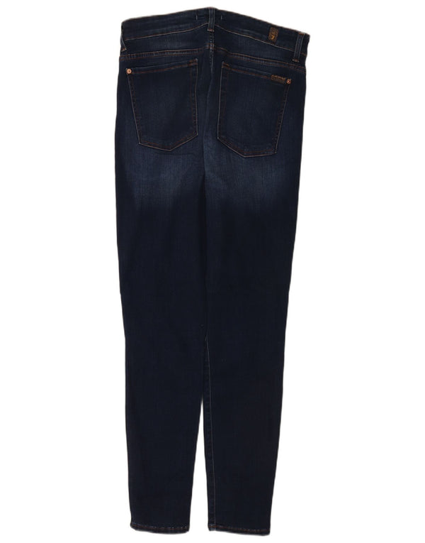 7 For All Mankind Jeans skinny feminino W32 L28 algodão azul marinho