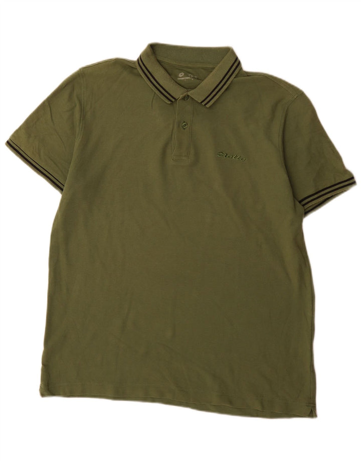 Camisa polo masculina Lotto Regular Fit grande verde