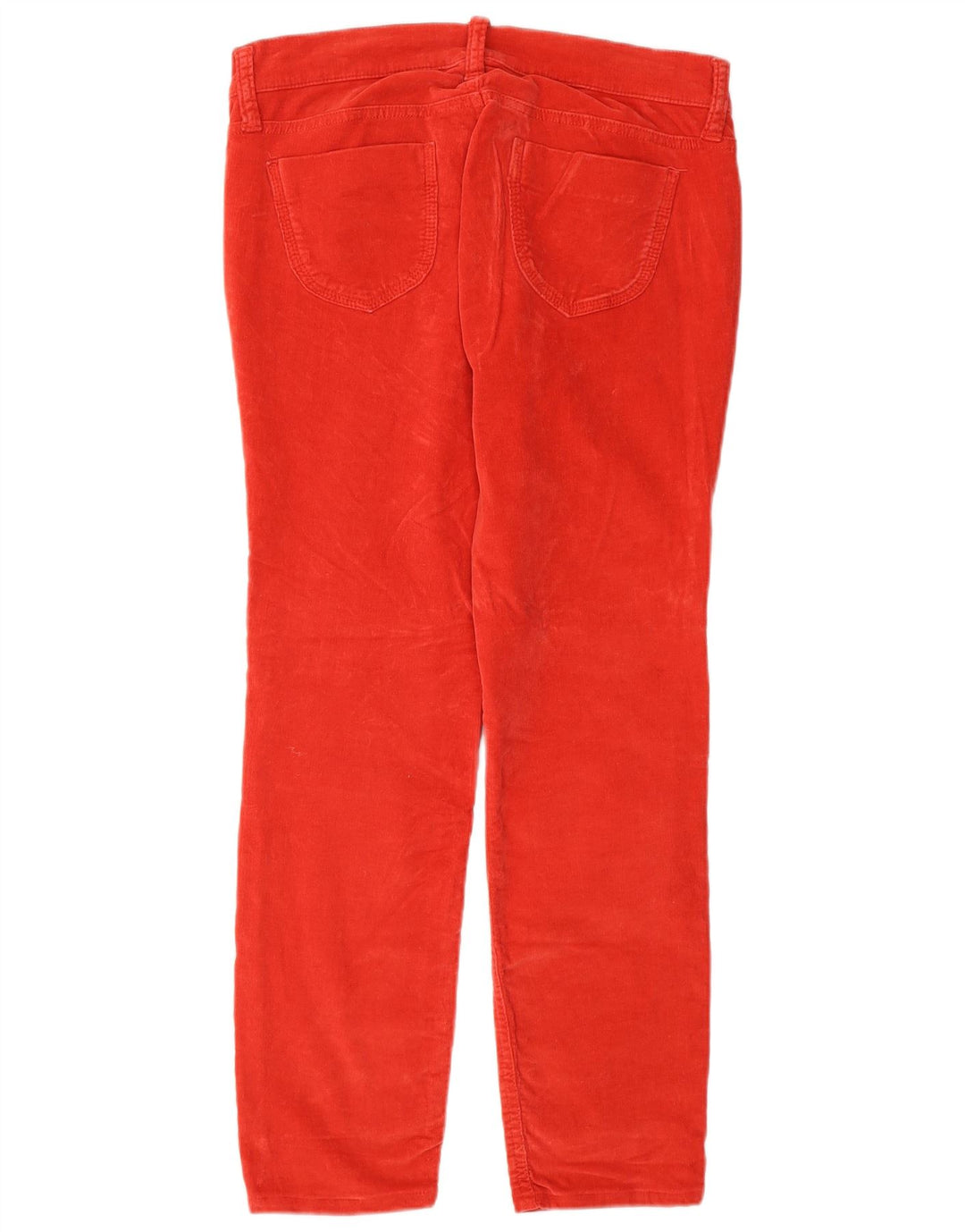 Calça feminina reta de veludo BENETTON W30 L26 algodão laranja