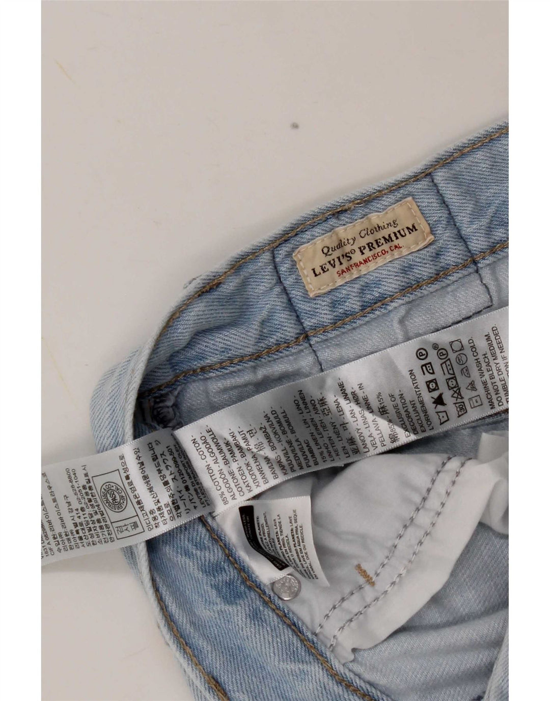 Jeans feminino Levi's XL Straight W23 L29 azul algodão