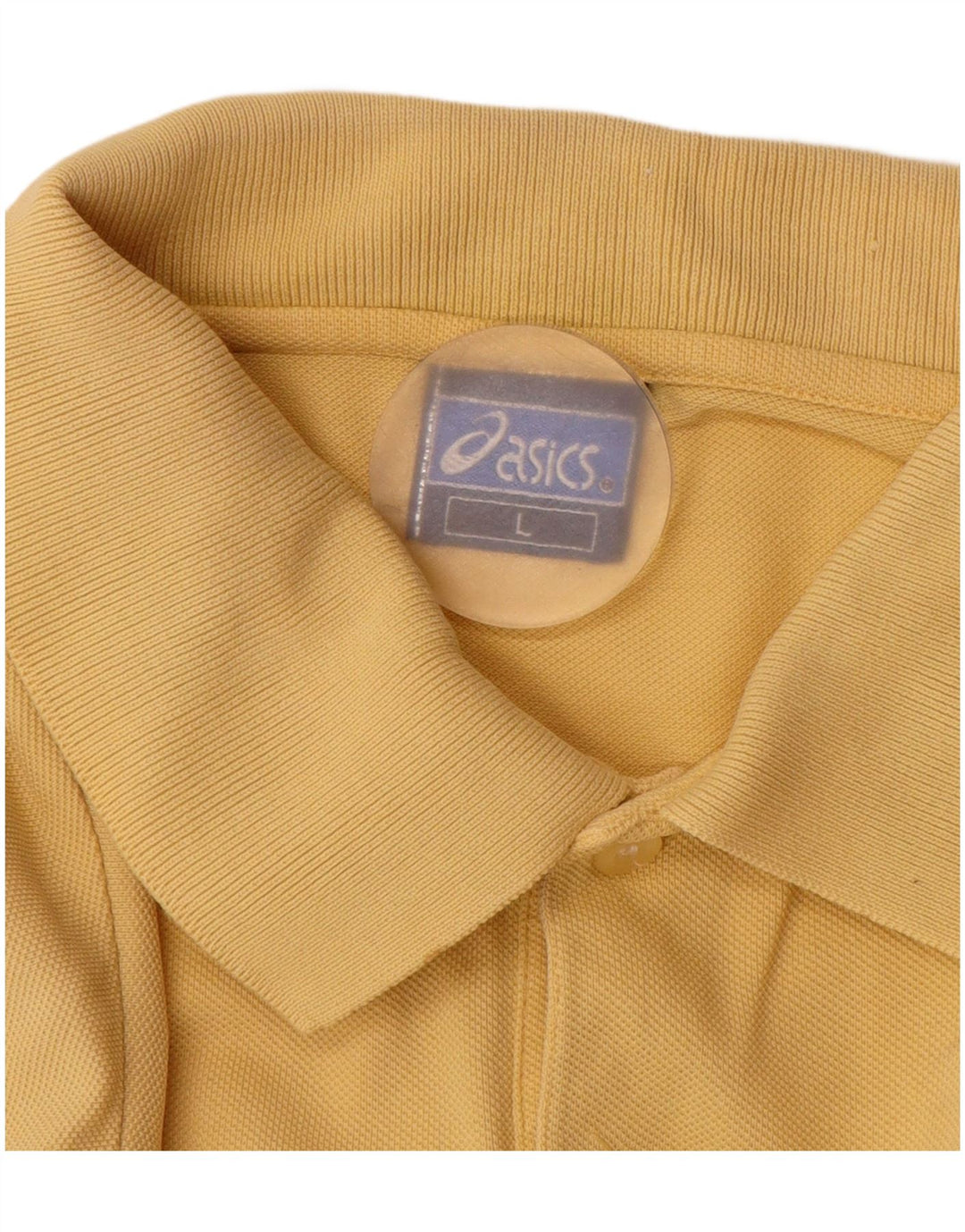 Camisa polo masculina Asics grande algodão amarelo