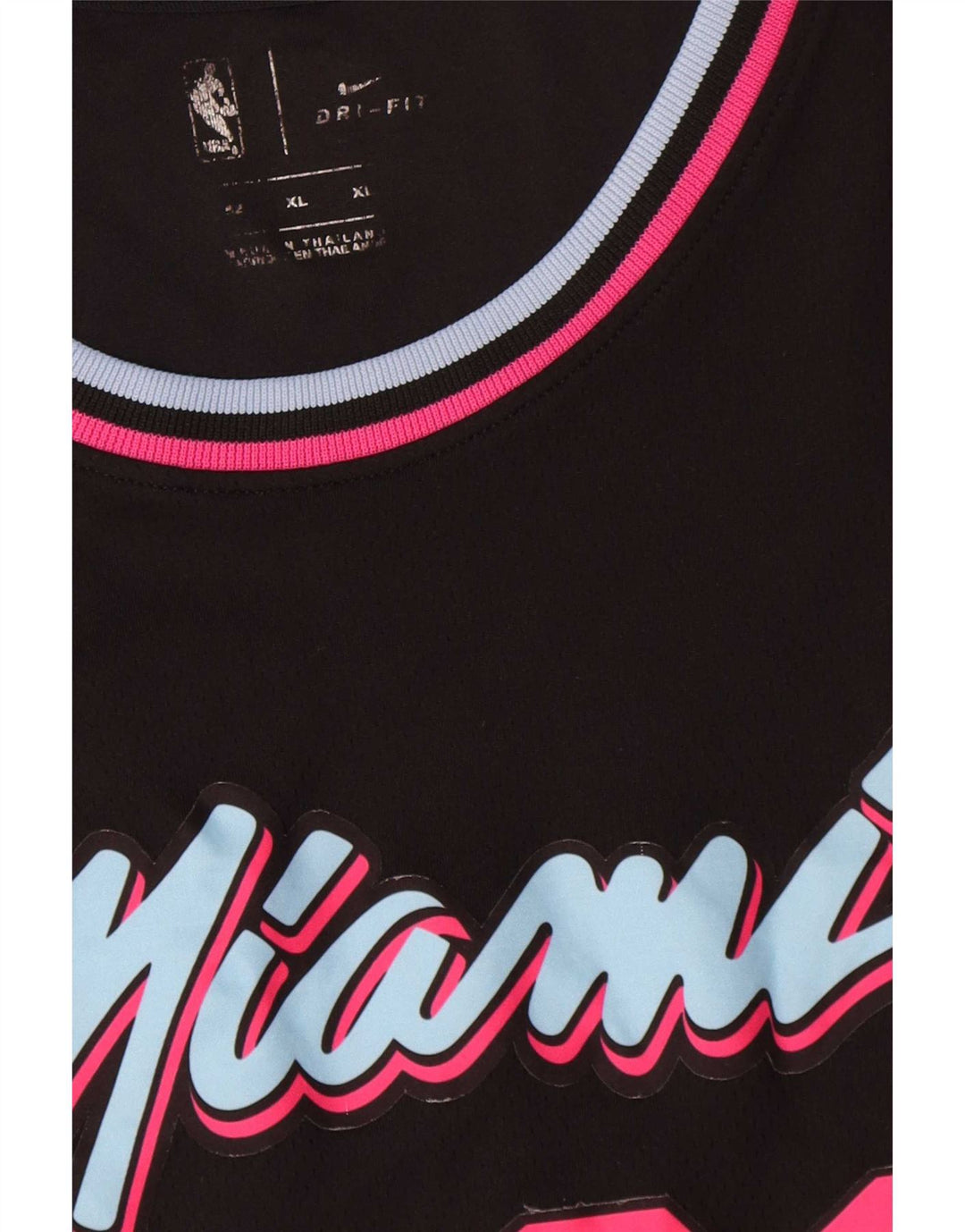Camiseta masculina Nike Miami Graphic Top XL poliéster listrado preto