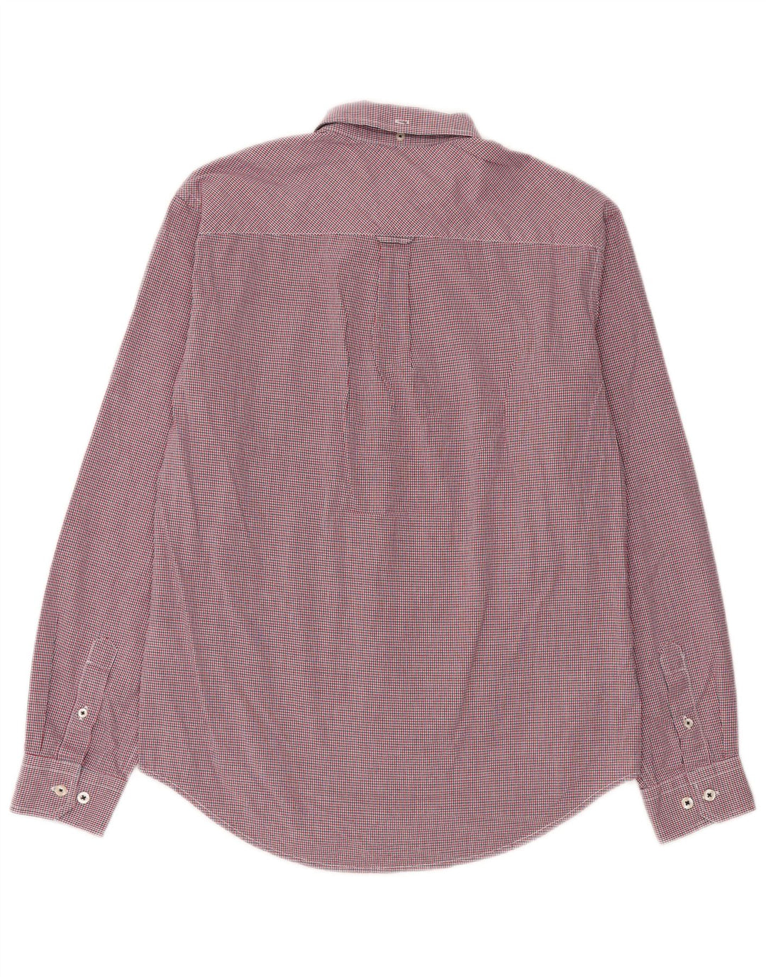 Camisa masculina Ben Sherman de algodão xadrez vermelho médio