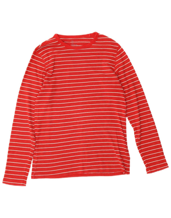 Gap Mens Top Manga Longa XS Algodão Listrado Vermelho