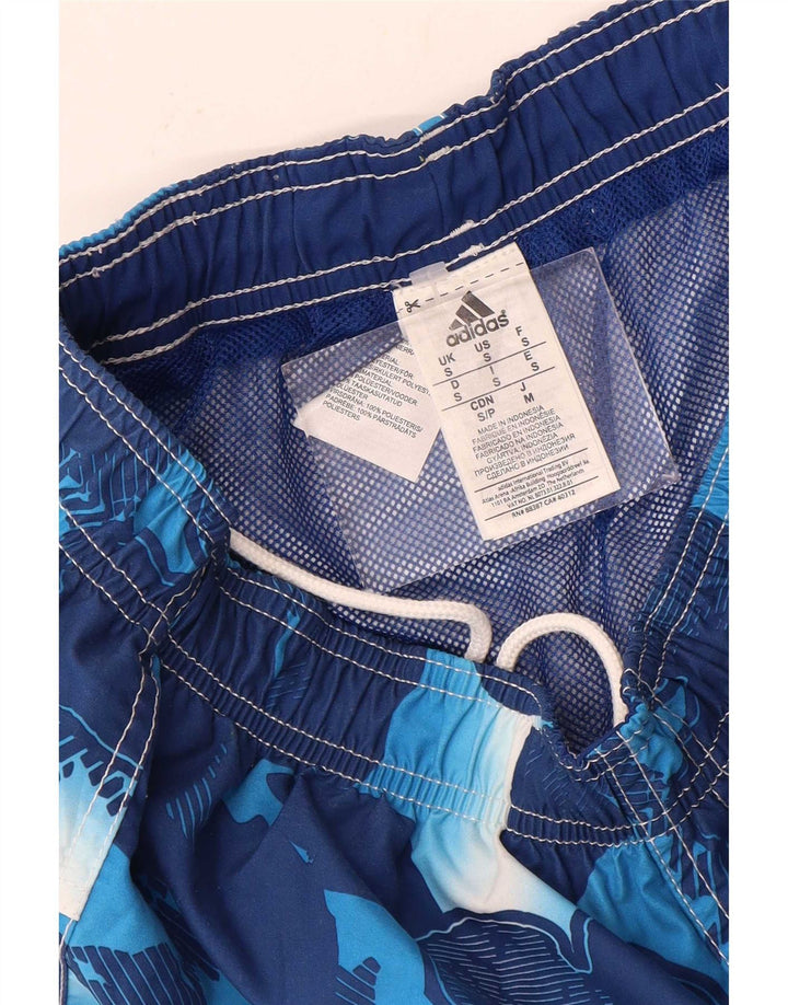 Shorts de natação masculino Adidas pequeno azul floral poliéster