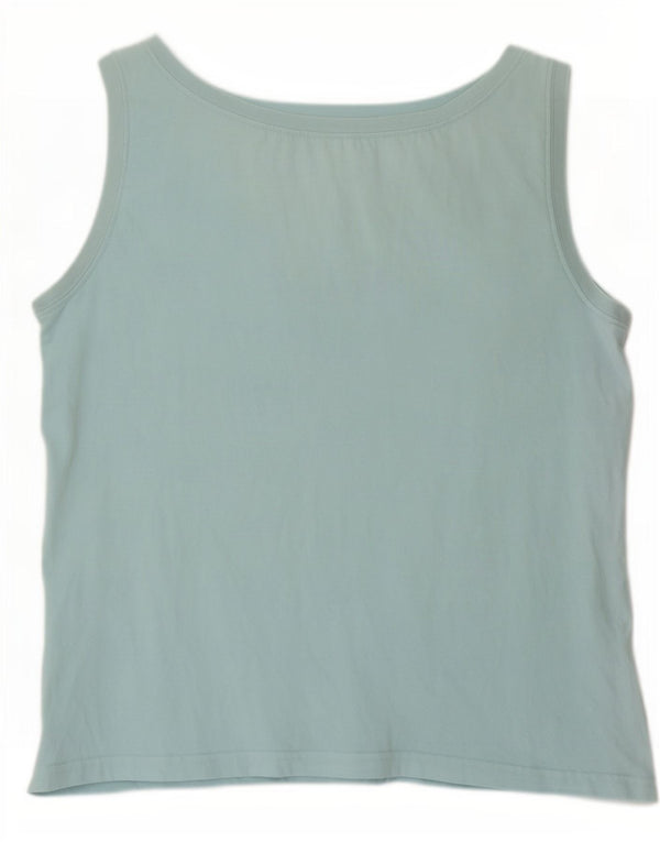 Top de colete gráfico feminino Timberland UK 18 XL azul algodão
