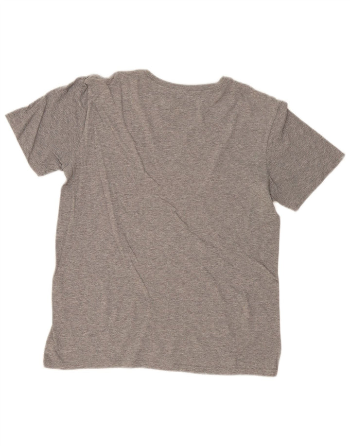Camiseta Nike masculina Athletic Cut Graphic Camiseta pequena cinza manchada