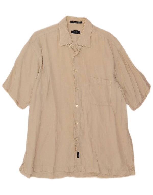 Vestido masculino Gant com camisa de manga curta XL em linho branco