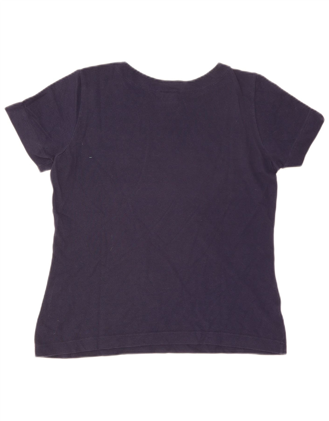 Camiseta feminina Lacoste tamanho superior 40 algodão azul marinho médio