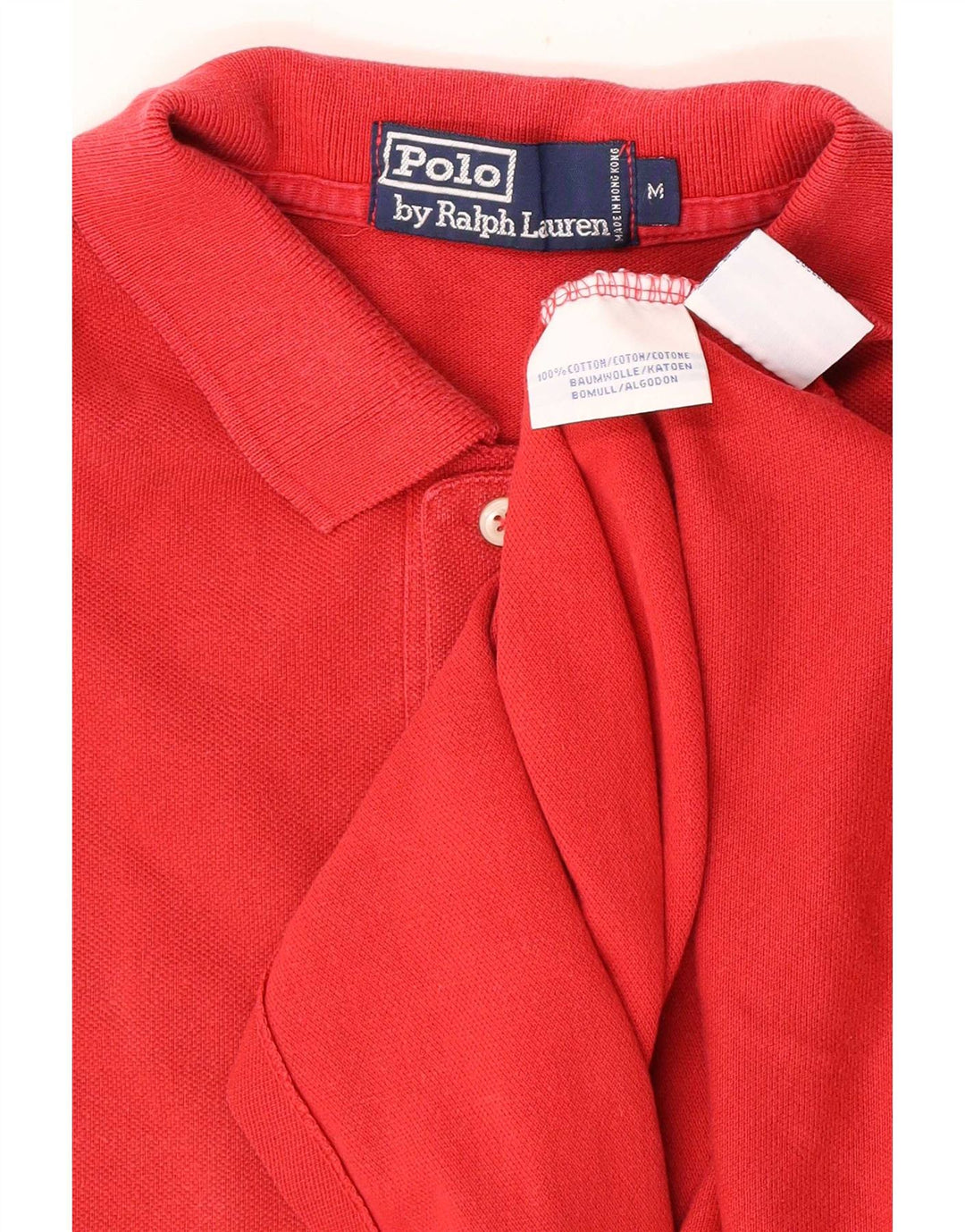 Polo Ralph Lauren Camisa masculina de algodão vermelho médio