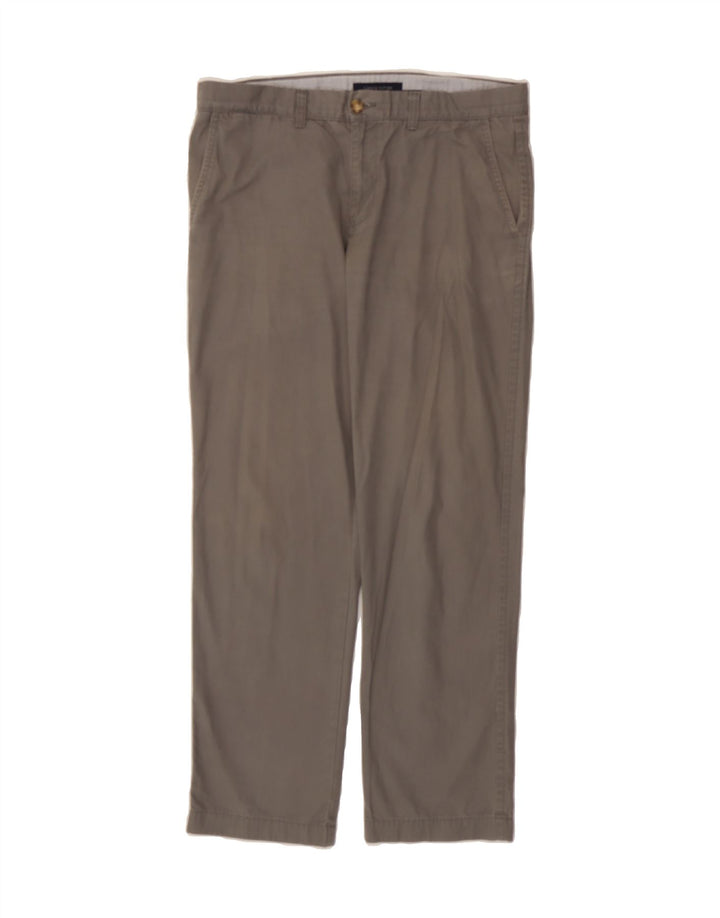 TOMMY HILFIGER Mens Straight Chino Trousers W34 L32 Grey Cotton Vintage Tommy Hilfiger and Second-Hand Tommy Hilfiger from Messina Hembry 