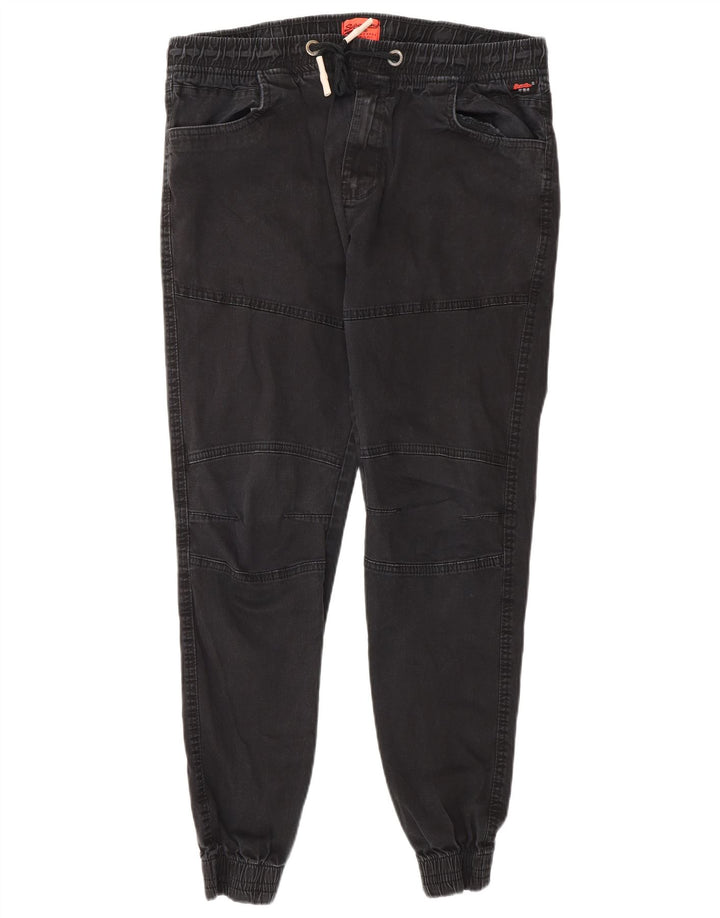 Calças joggers masculinas Superdry W36 L30 algodão cinza
