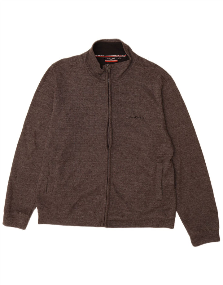 Pierre Cardin Suéter Cardigan Masculino XL Algodão Cinza