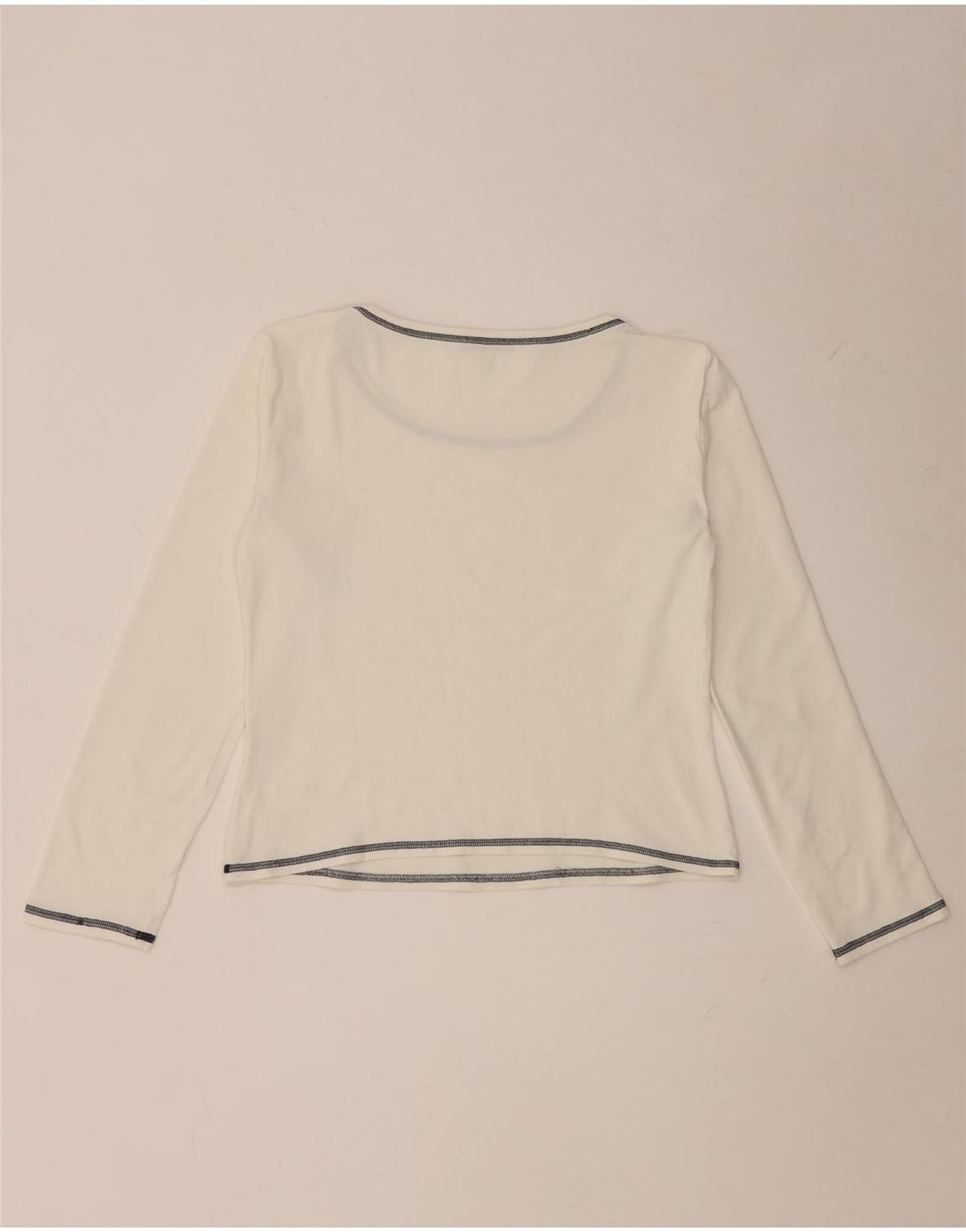 i Blues Crop Top Feminino Manga Longa Reino Unido 14 Grande Branco