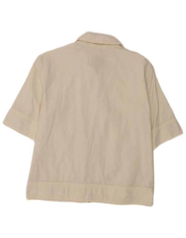 Belfe & Camisa feminina de manga curta UK 10 pequena branca
