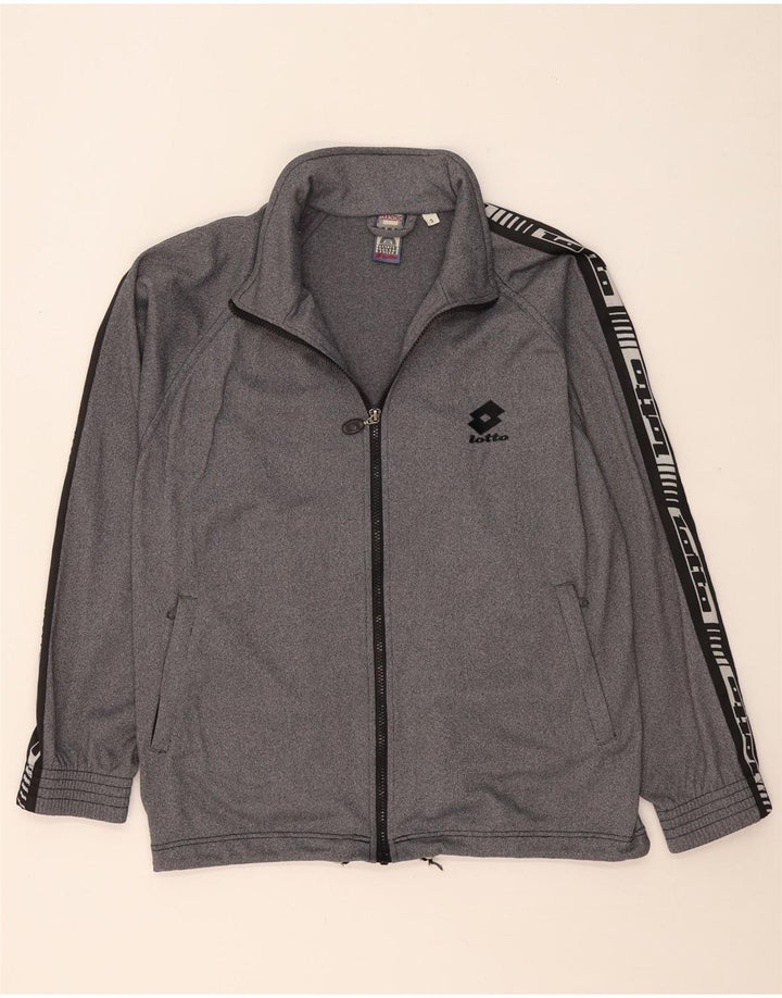 LOTTO Jaqueta masculina de agasalho gráfico pequeno poliéster manchado cinza