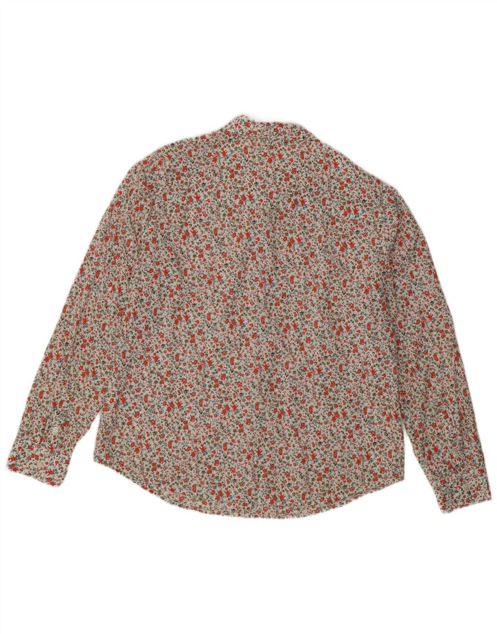 Camisa feminina Benetton UK 16 grande floral multicolorida
