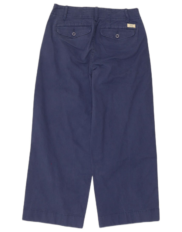 Polo Ralph Lauren Calça Chino Feminina de Perna Larga EUA 0 XS W28 L24 Azul