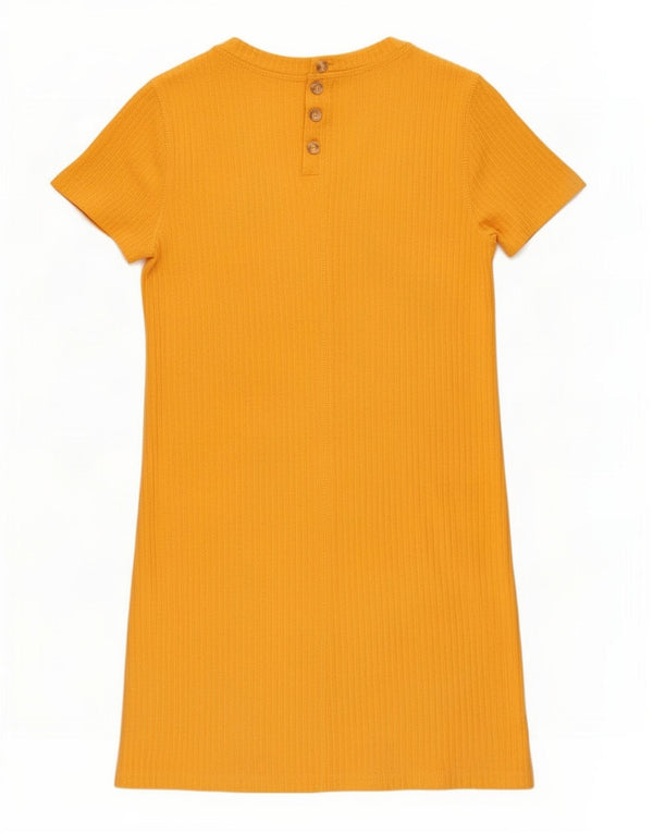 Vestido feminino Abercrombie & Fitch Petite Basic UK 6 XS amarelo poliéster