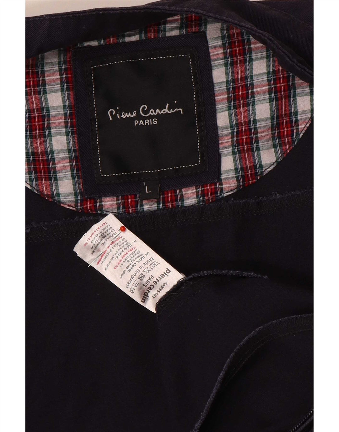 Jaqueta bomber masculina Pierre Cardin Reino Unido 40 grande algodão azul marinho