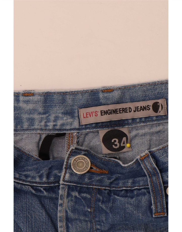 Shorts jeans masculino Levi's W34 grande algodão azul