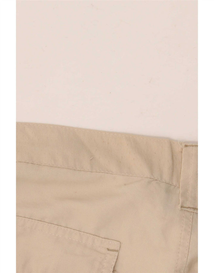 Moorhead Mens Straight Cargo Calças W34 L34 Bege Poliamida
