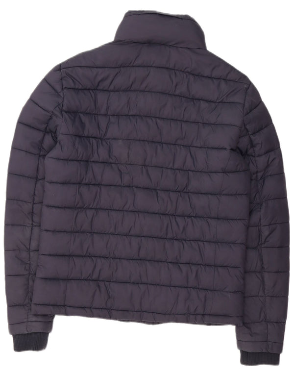 Jaqueta acolchoada masculina Superdry UK 36 poliéster azul marinho pequeno