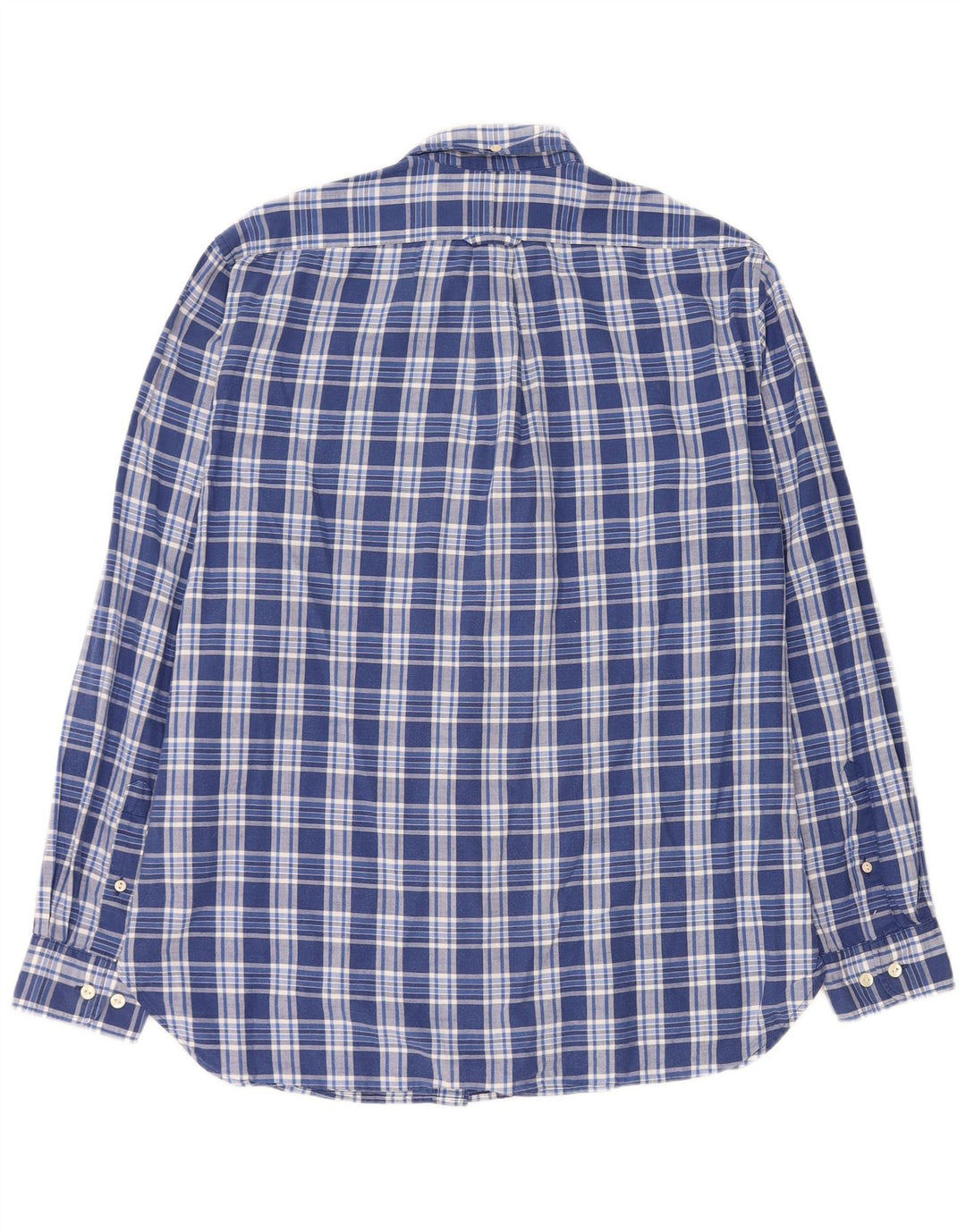 GANT Camisa masculina regular fit algodão xadrez azul médio