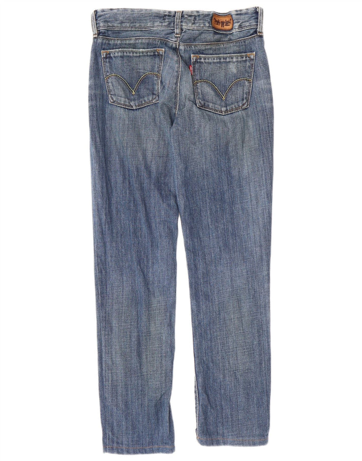 Levi's feminino 507 jeans retos W27 L27 algodão azul