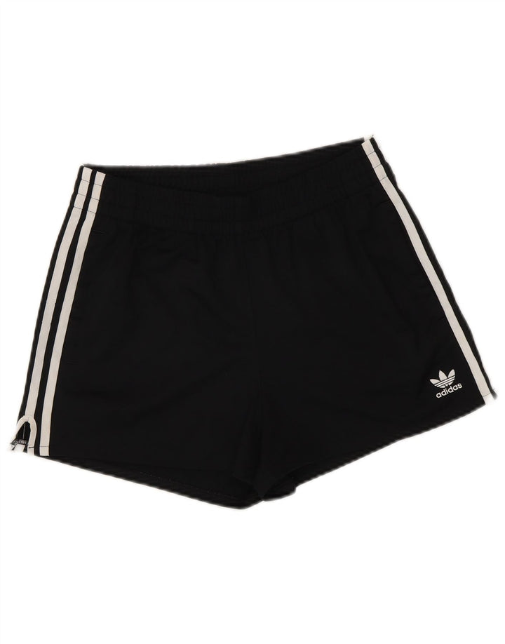 Shorts esportivos femininos Adidas UK 10 pequeno poliéster preto