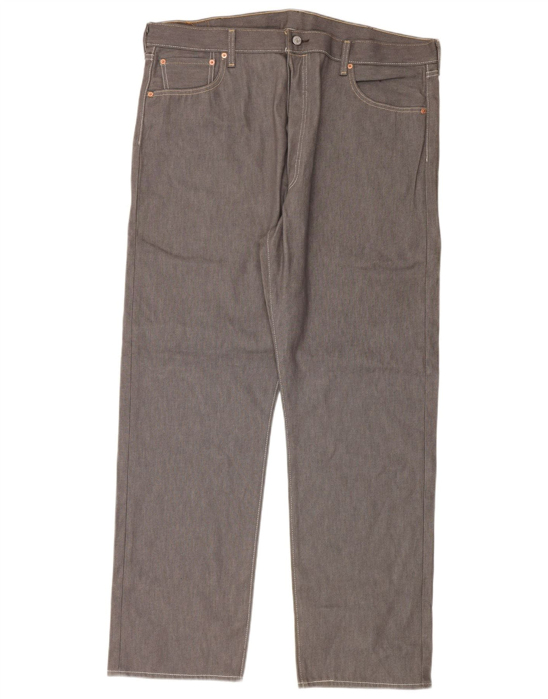 Calça jeans masculina Levi's 501 Straight W42 L32 cinza algodão