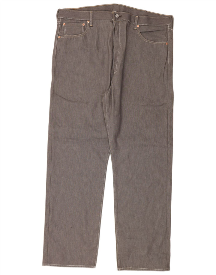 Calça jeans masculina Levi's 501 Straight W42 L32 cinza algodão