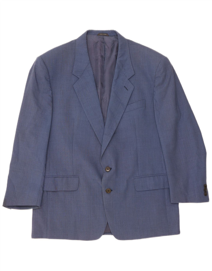 Jaqueta blazer masculina Missoni com 2 botões IT 54 2XL lã virgem azul