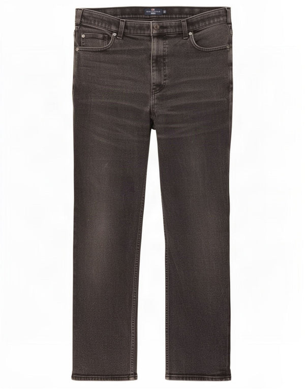 Calça jeans reta masculina Marks & Spencer Blue Harbor W38 L29 algodão preto